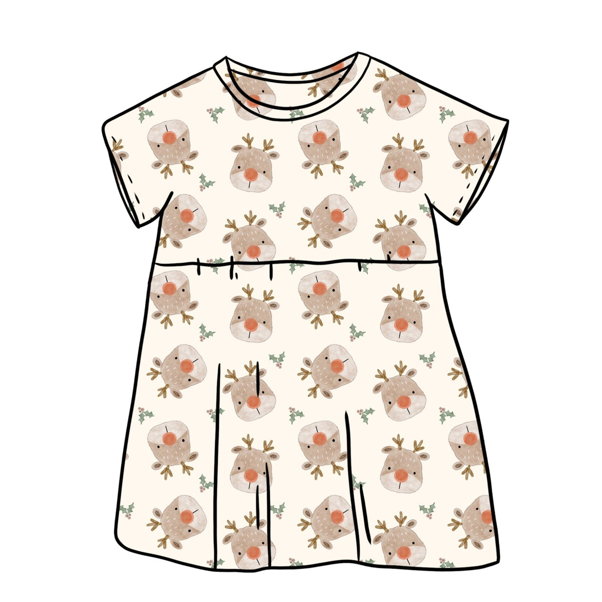 Rudolph Child & Baby Sleeved Dress - 3 options