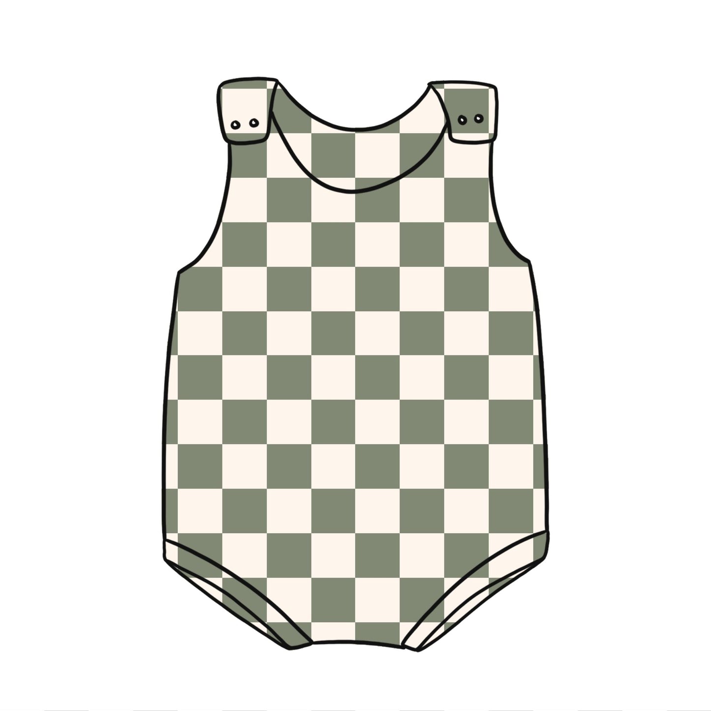 Chequerboard Child & Baby Bloomer Romper