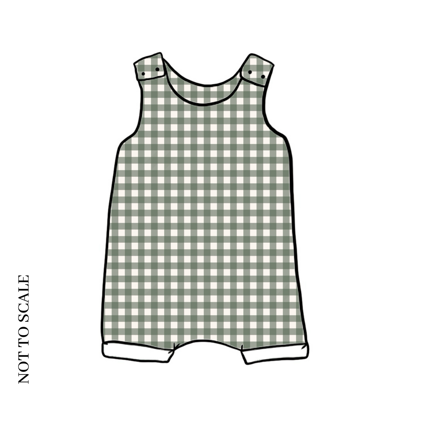 Forest Gingham Short Romper