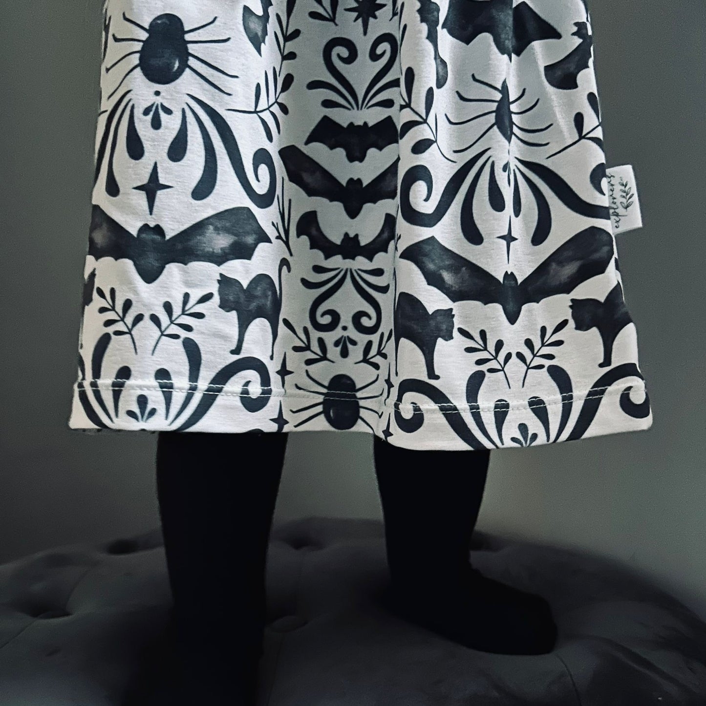 Monochrome Halloween Child & Baby Pinafore Dress