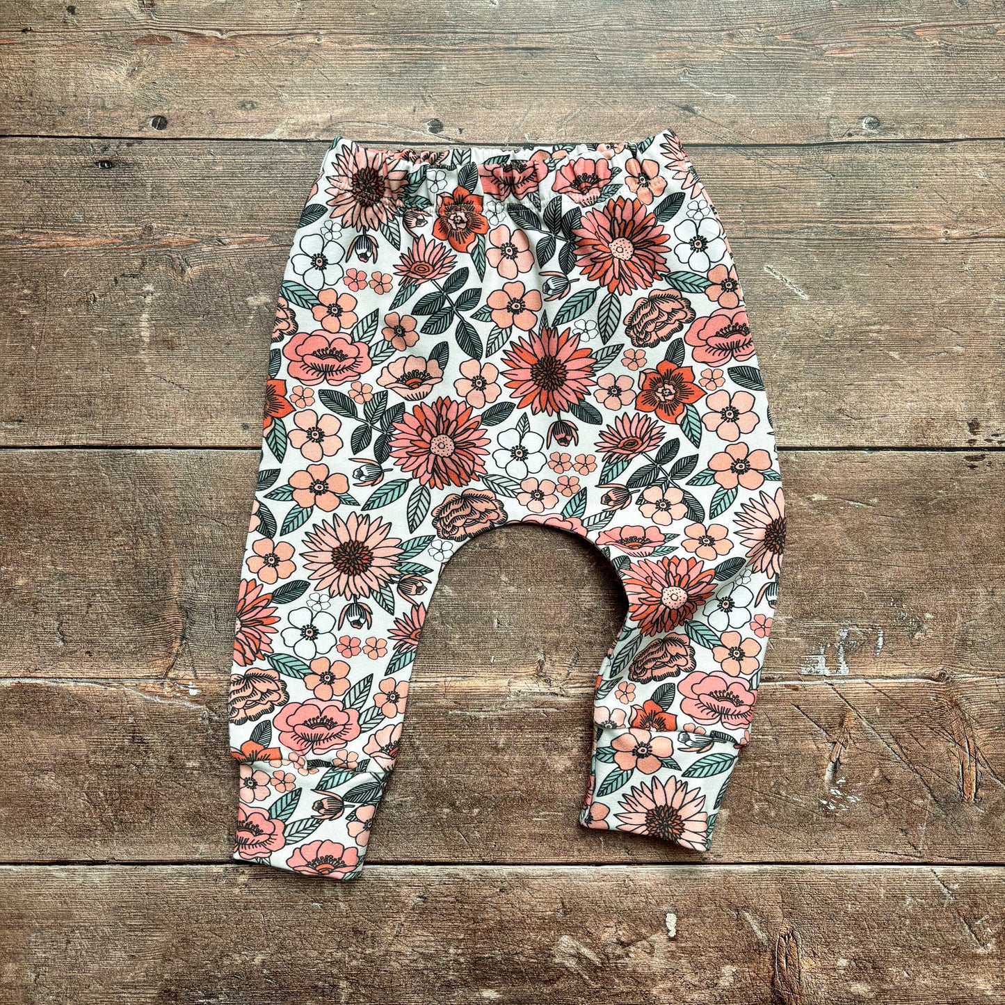 Retro Floral Harems 12-18m