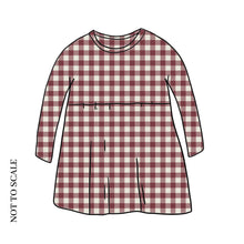 Load image into Gallery viewer, Berry Gingham T-Shirt Dress
