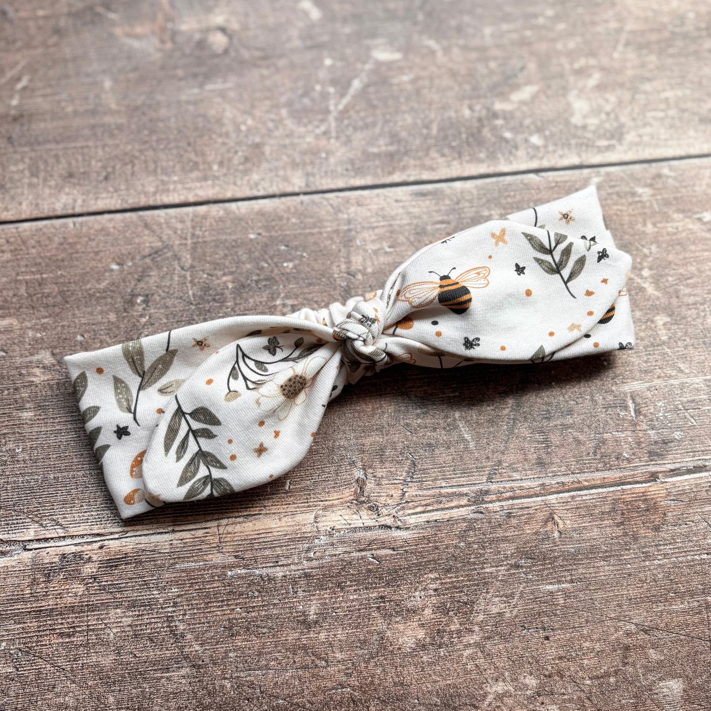 Bees & Moons Knot Bow Headband 1-3 years