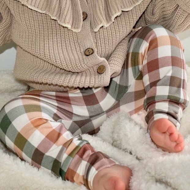 Autumn Plaid Harems 3-6m