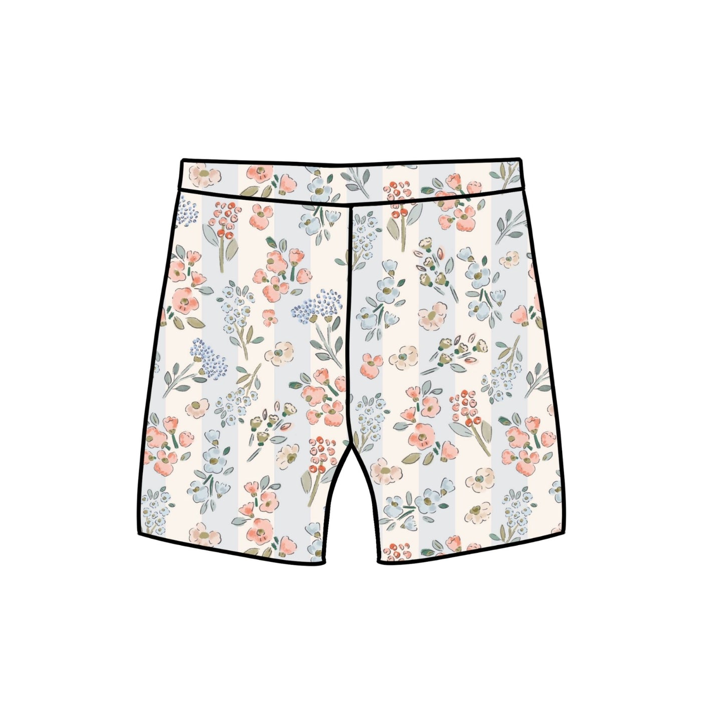 Floral Stripes Baby & Child Lounge Shorts