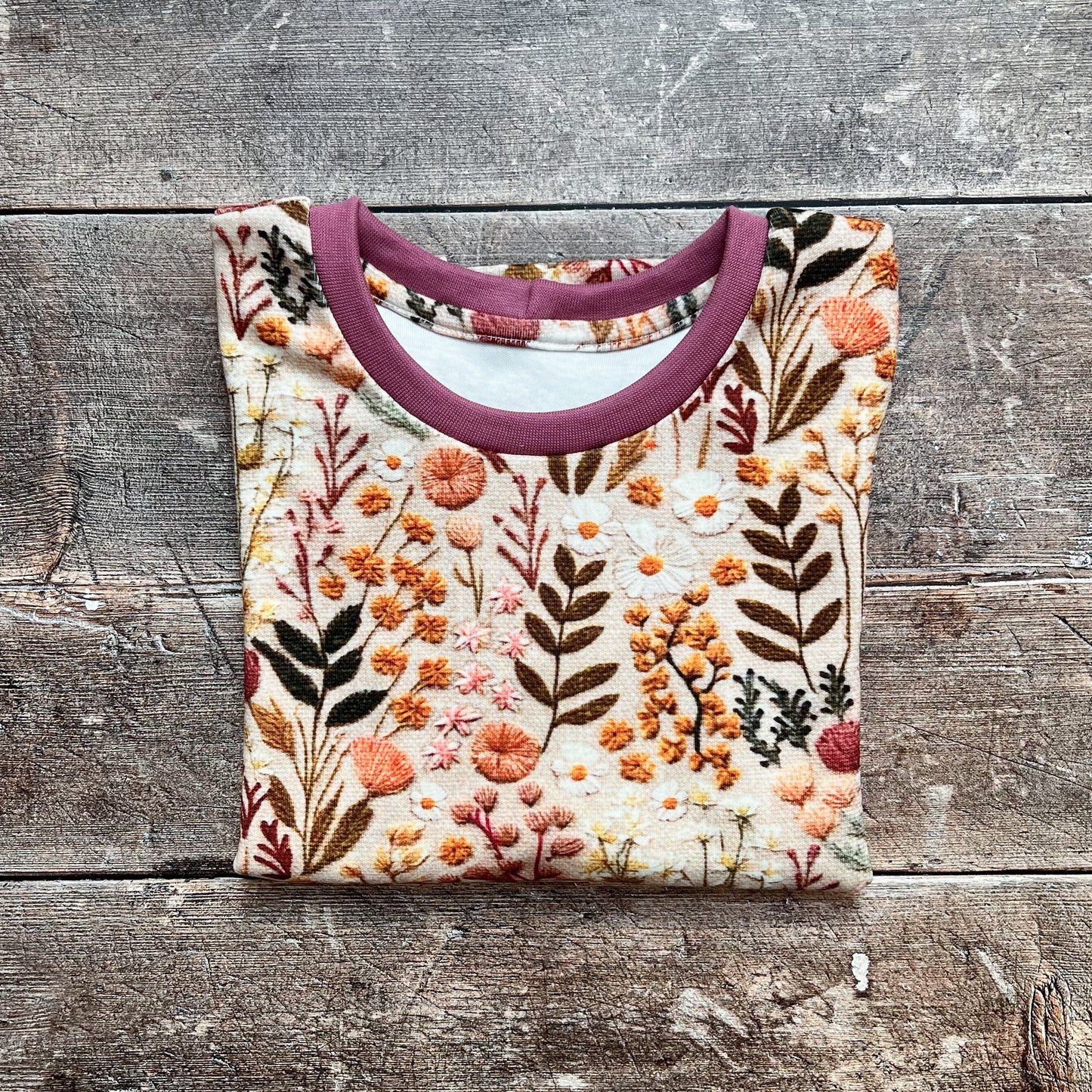 Embroidered Look Floral T-Shirt