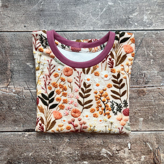 Embroidered Look Floral T-Shirt