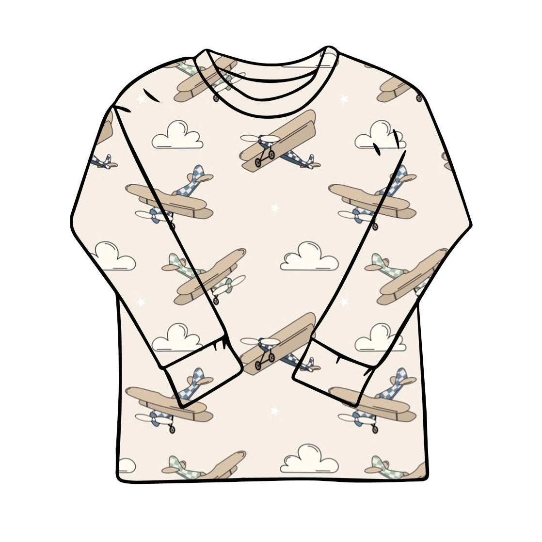Vintage Airplanes Long Sleeve T-Shirt