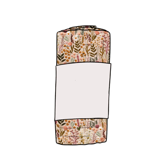 Embroidered Look Floral Muslin Swaddle Blanket