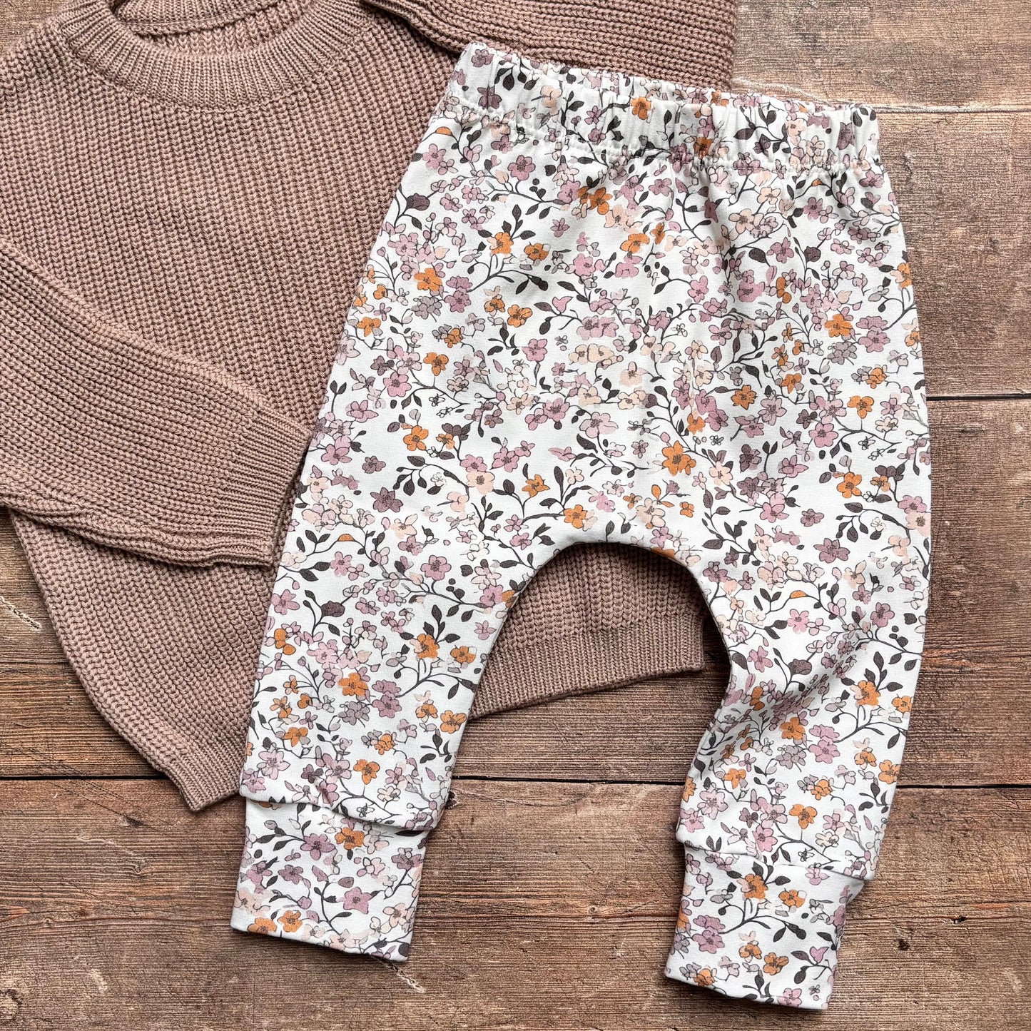 Lilac & Caramel Ditsy Floral Baby & Child Harems