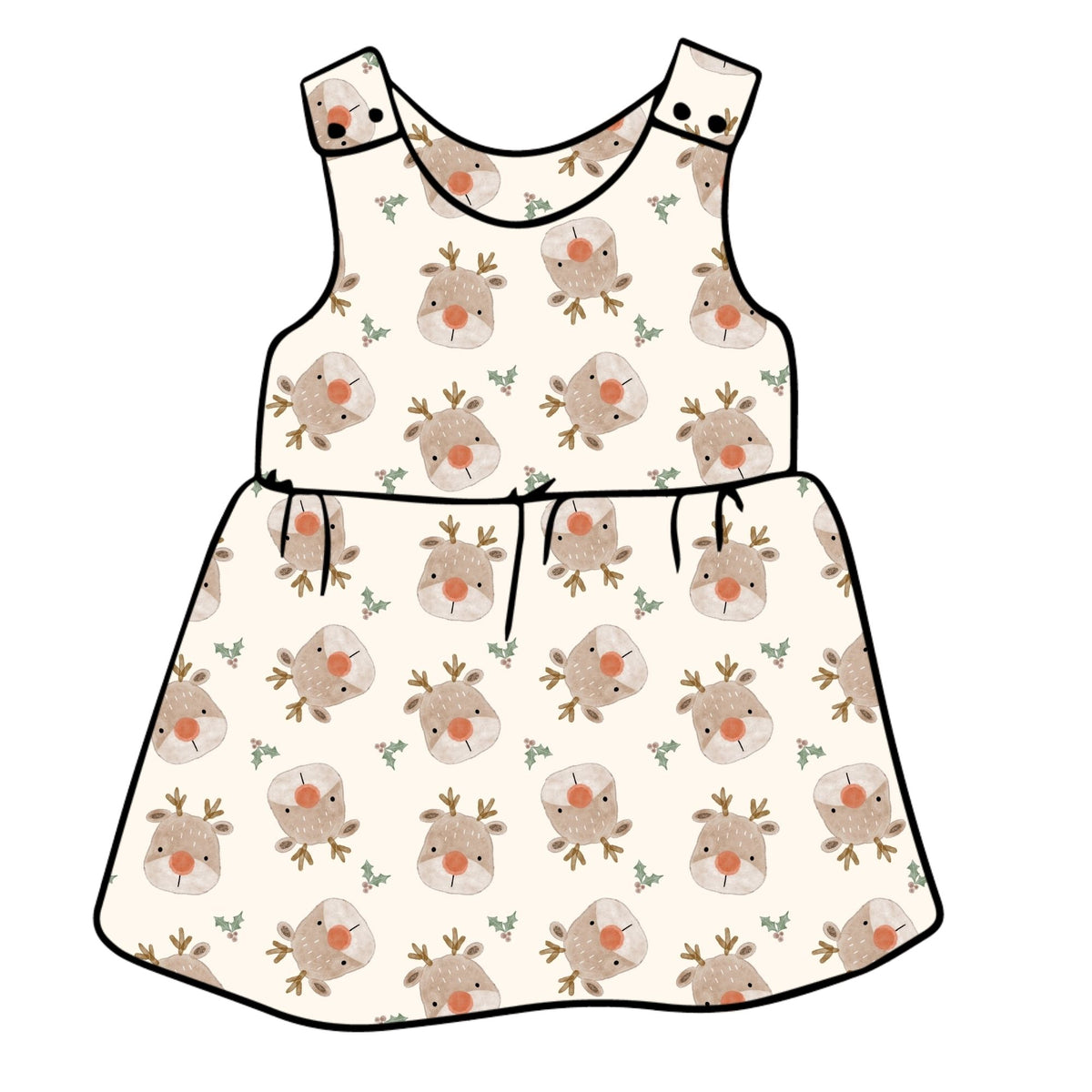 Rudolph Child & Baby Pinafore Dress