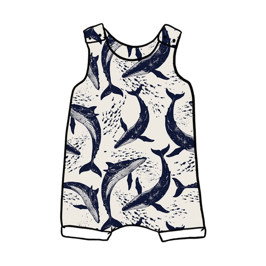 Whale Pod Short Romper