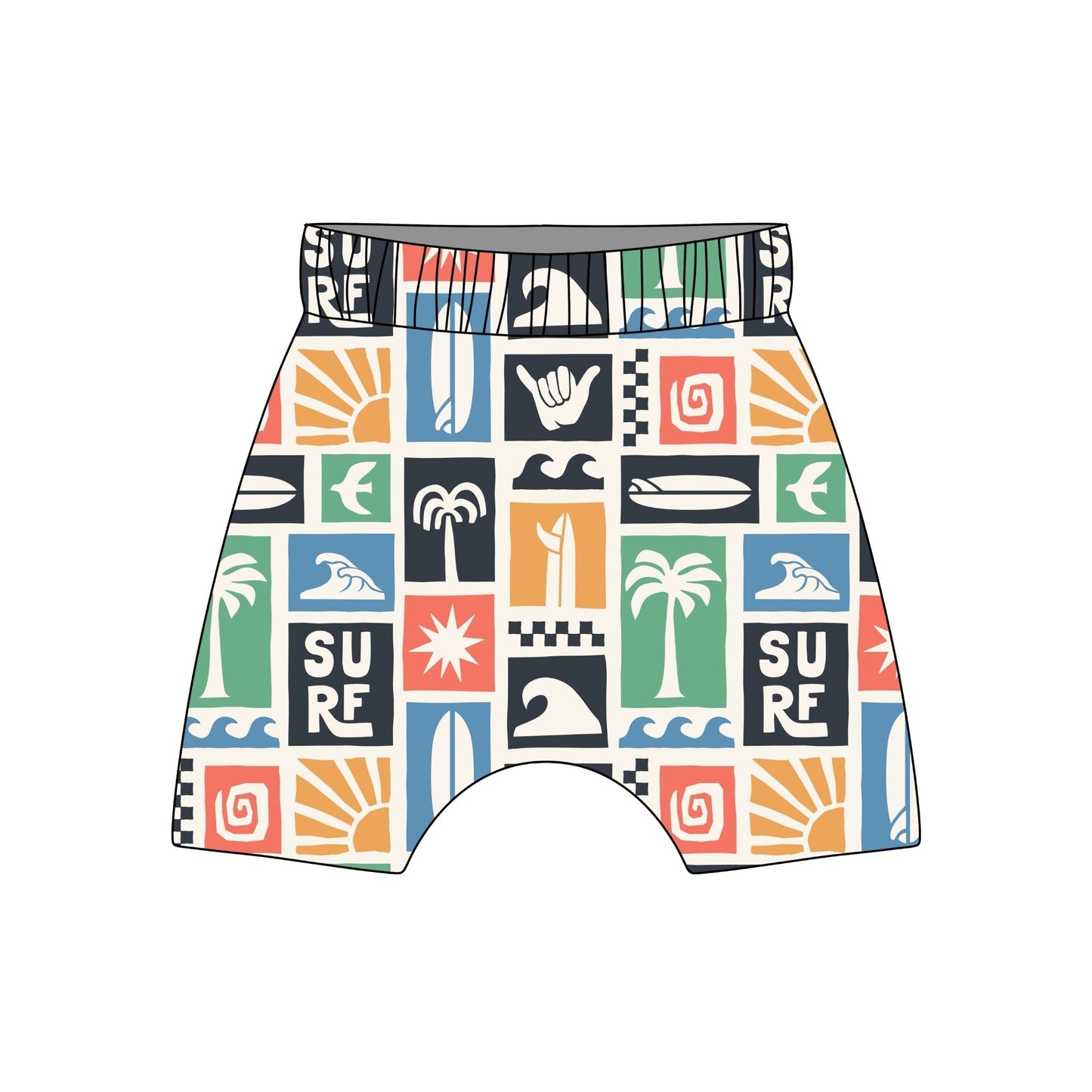 Surfing Child & Baby Shorts - Rolled or Hemmed