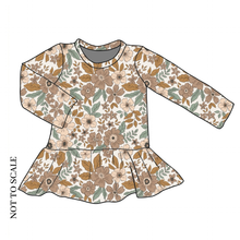 Load image into Gallery viewer, Folk Floral Peplum Top
