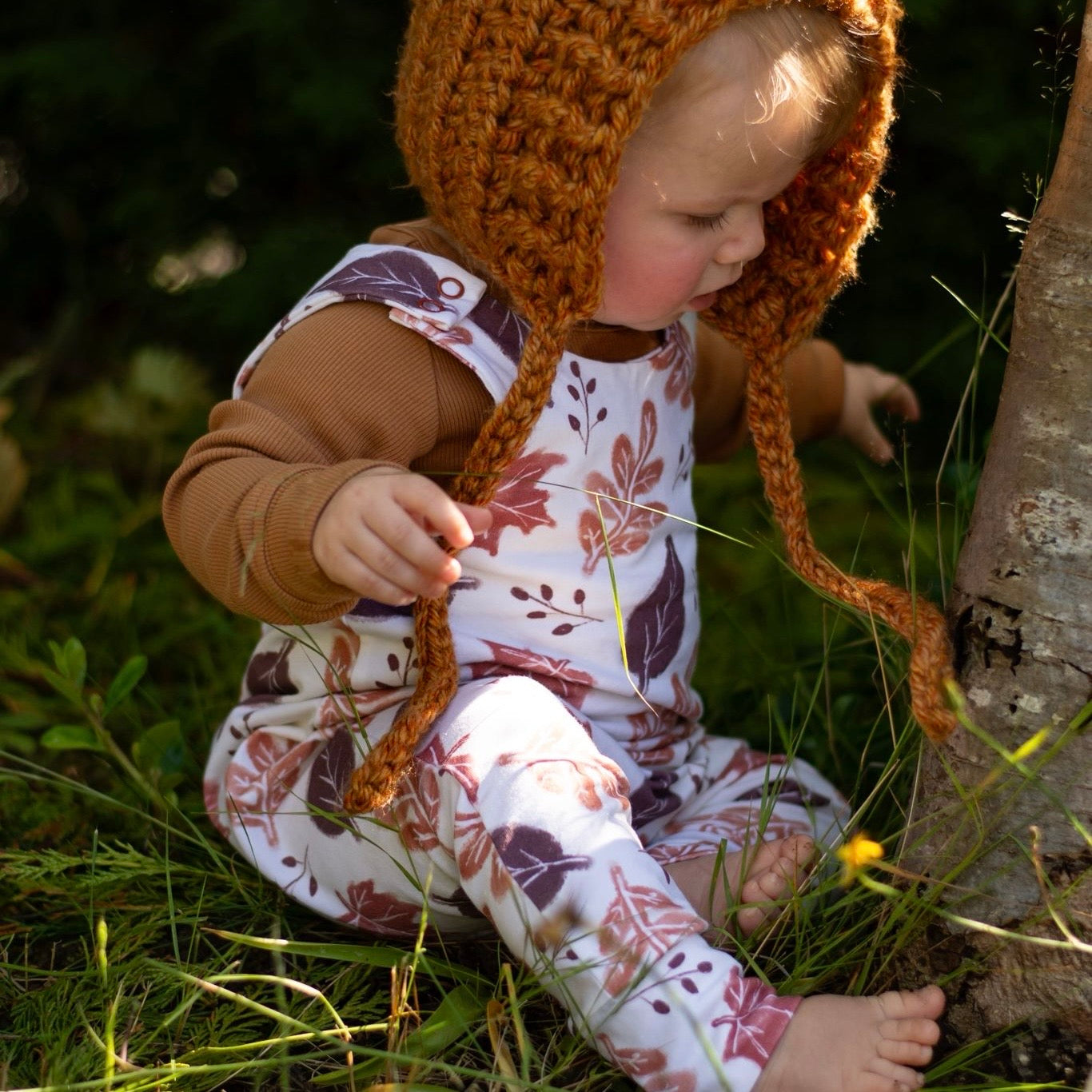 Rustic Autumn Leaves Child & Baby Full Length Romper