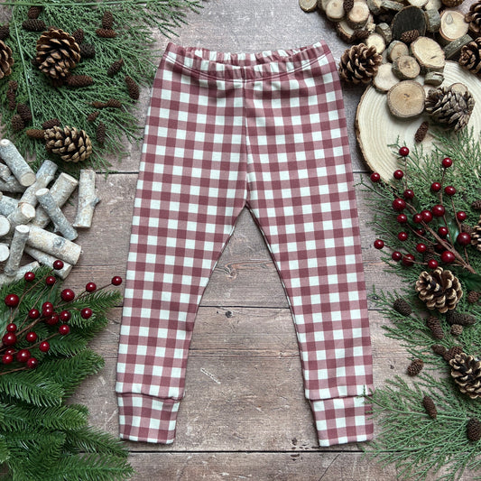 Berry Gingham Leggings