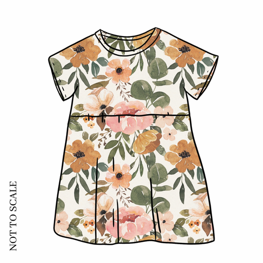 Vintage Blooms Short Sleeve Dress