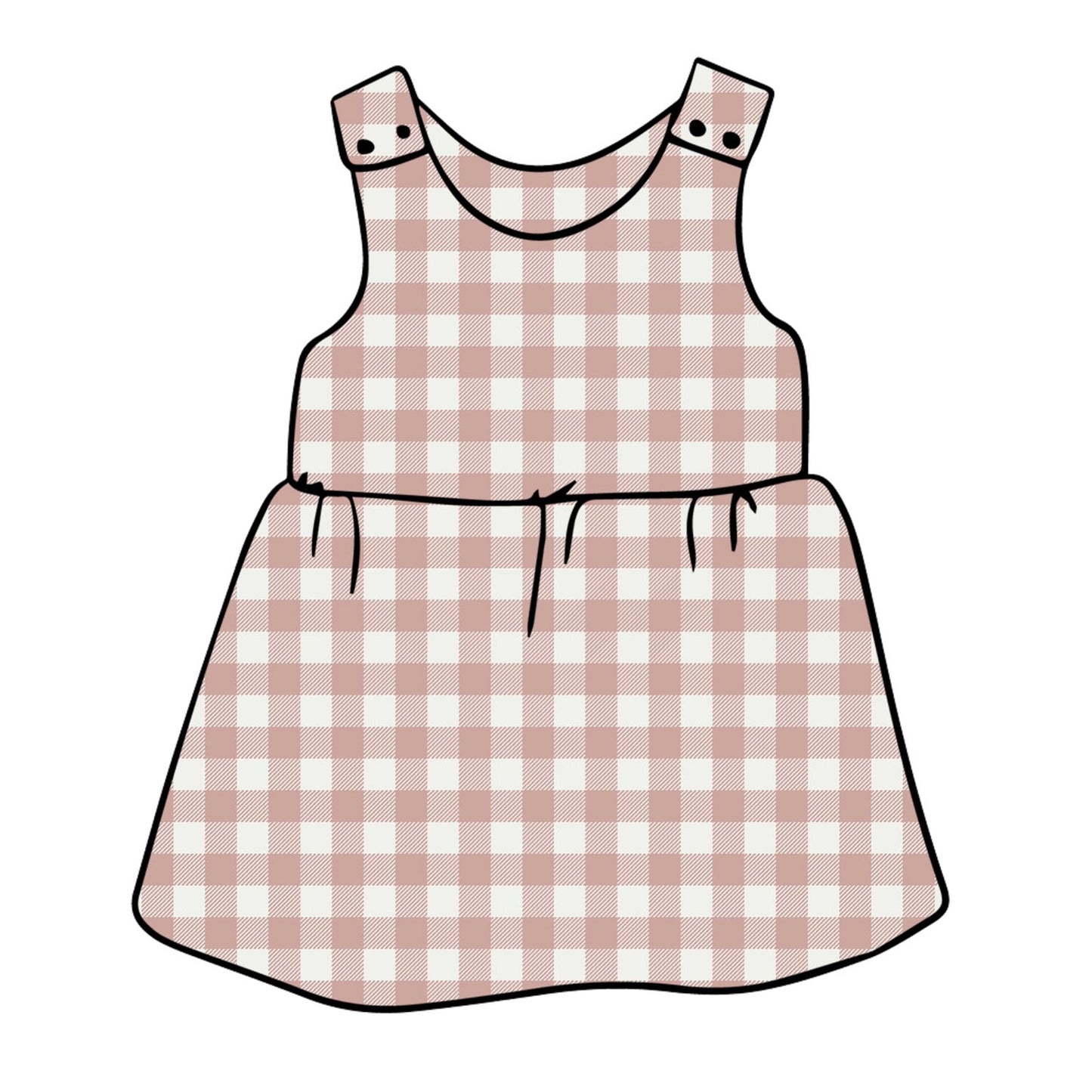 Rose Gingham Pinafore Dress