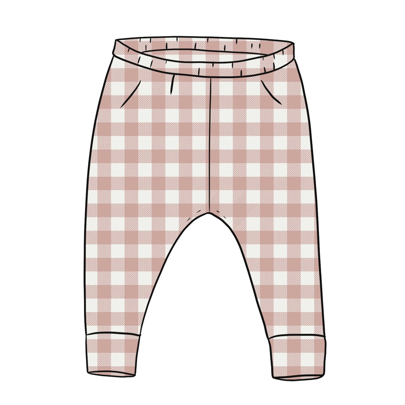 Rose Gingham Leggings