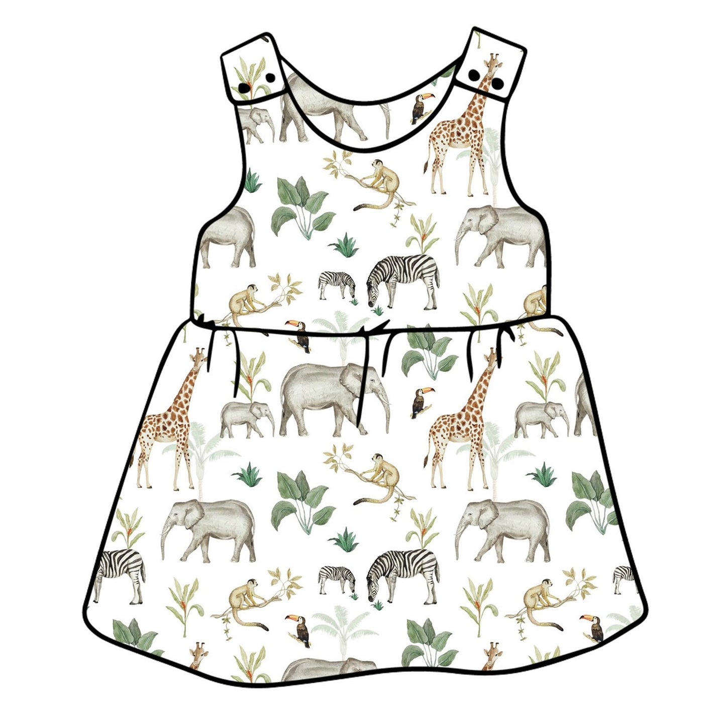 Safari Pinafore Dress