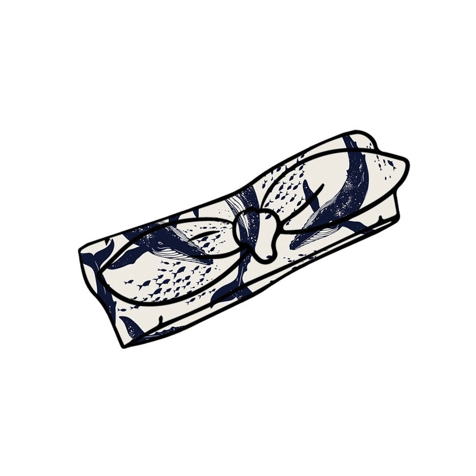 Whale Pod Knot Bow Headband