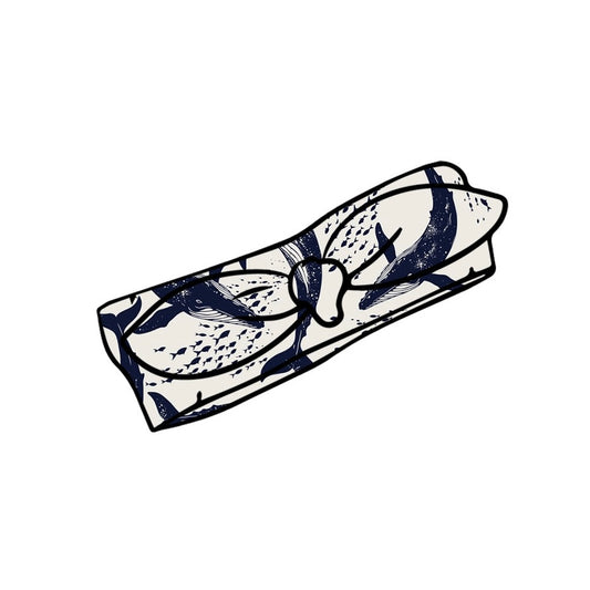 Whale Pod Knot Bow Headband