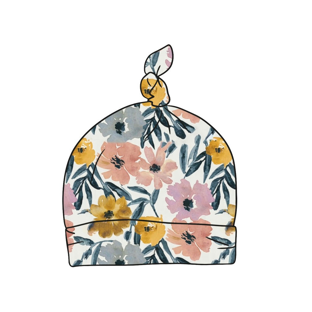 Sunny Blooms Knotted Hat