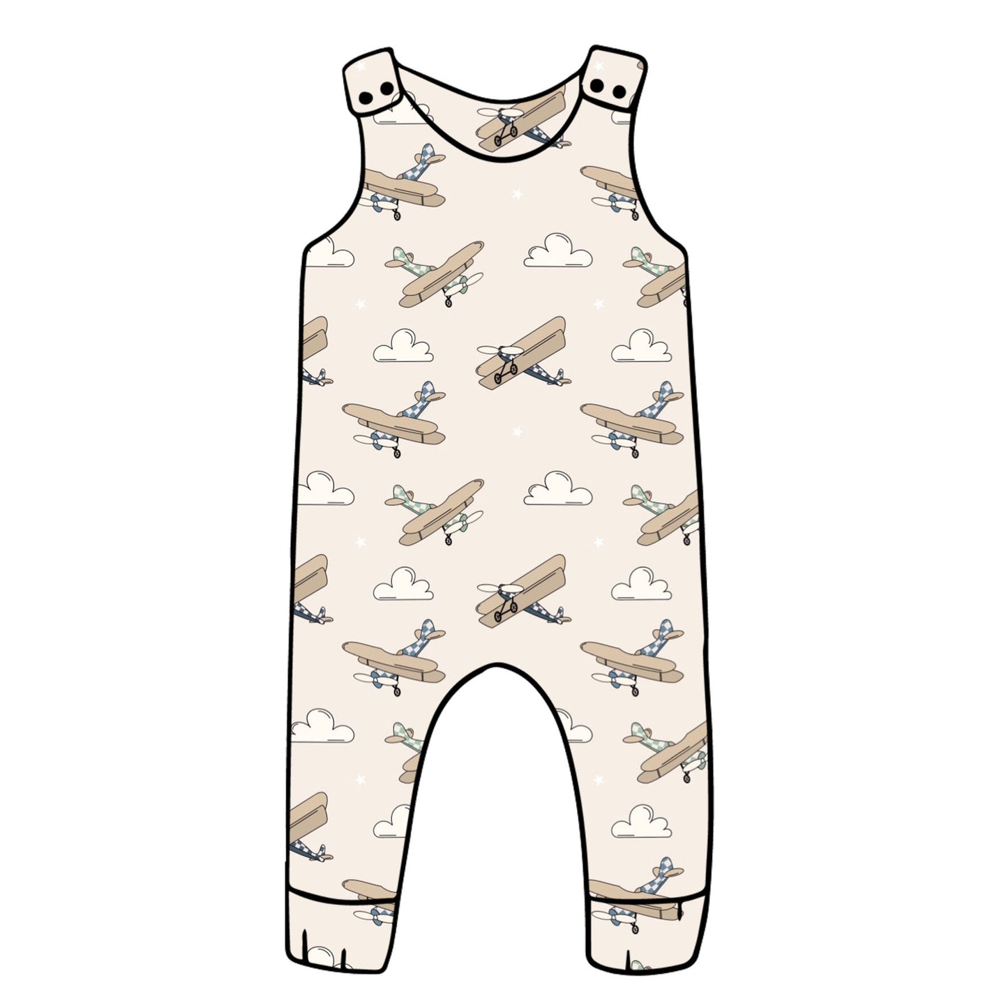 Vintage Airplanes Romper