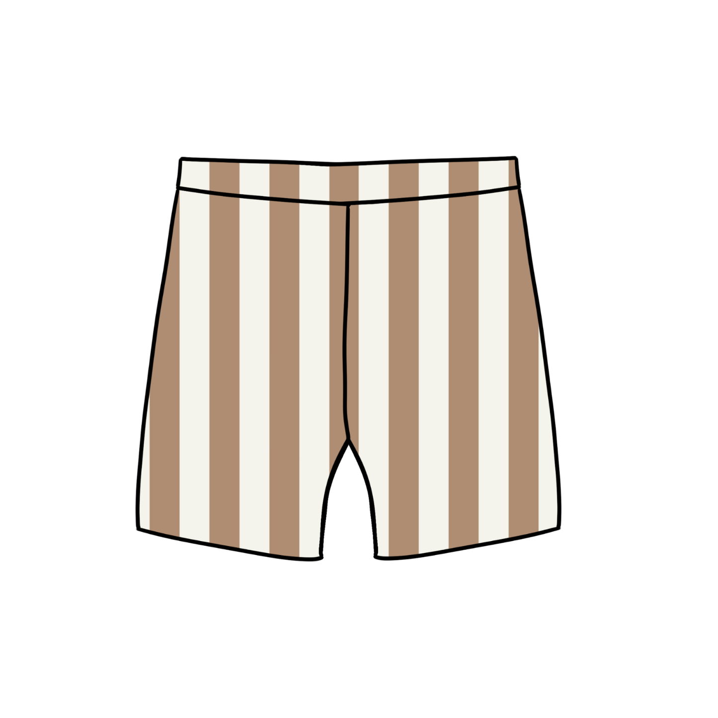 Taupe Stripes Baby & Child Lounge Shorts