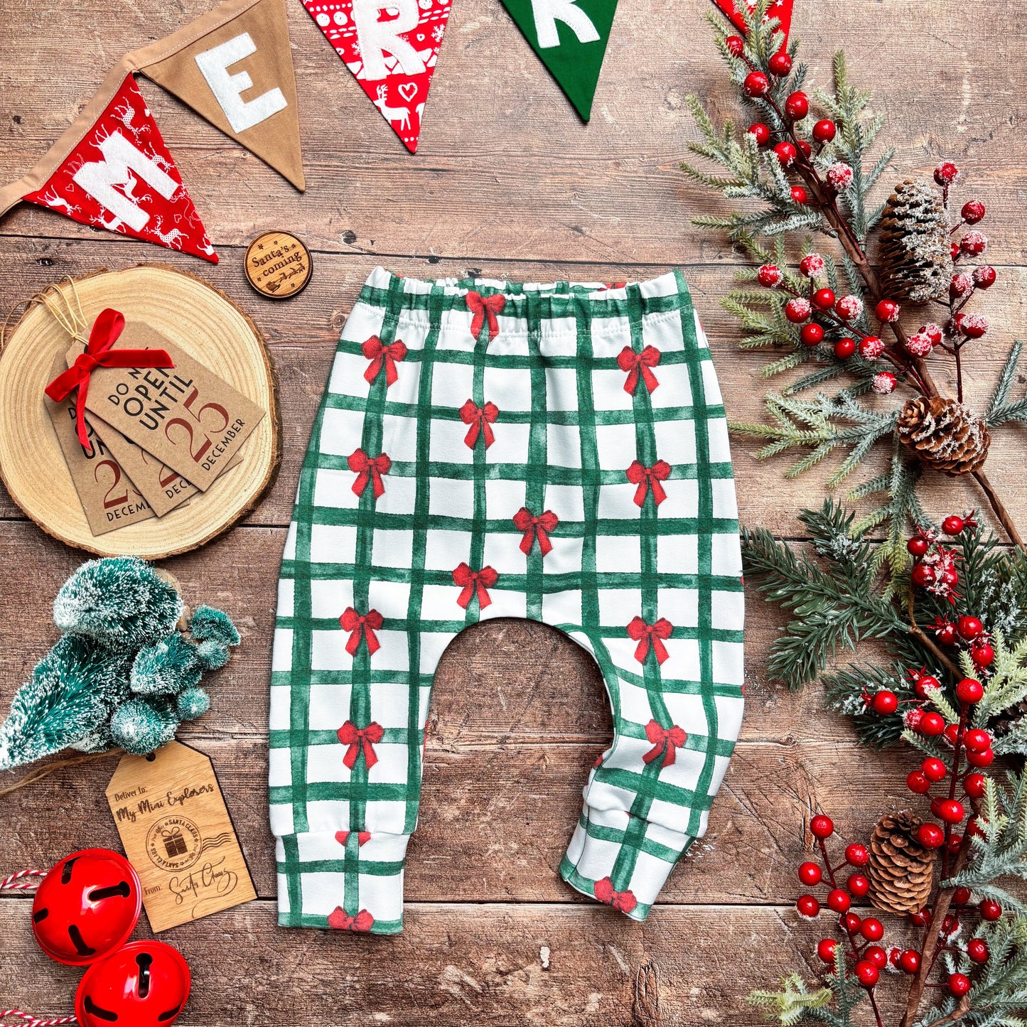 Christmas Gingham Child & Baby Harems