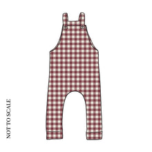 Load image into Gallery viewer, Berry Gingham Dungarees
