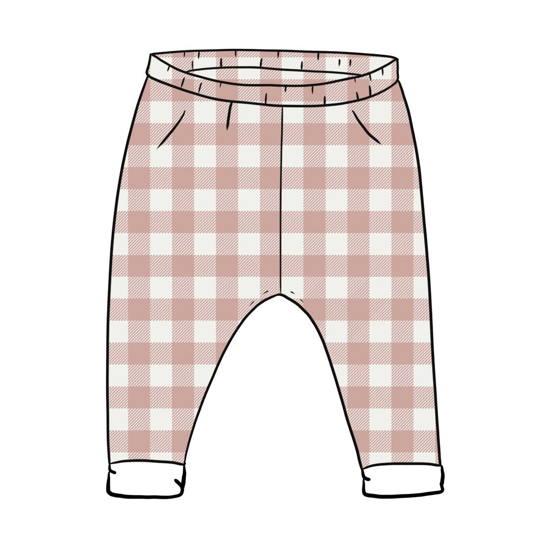 Rose Gingham Leggings