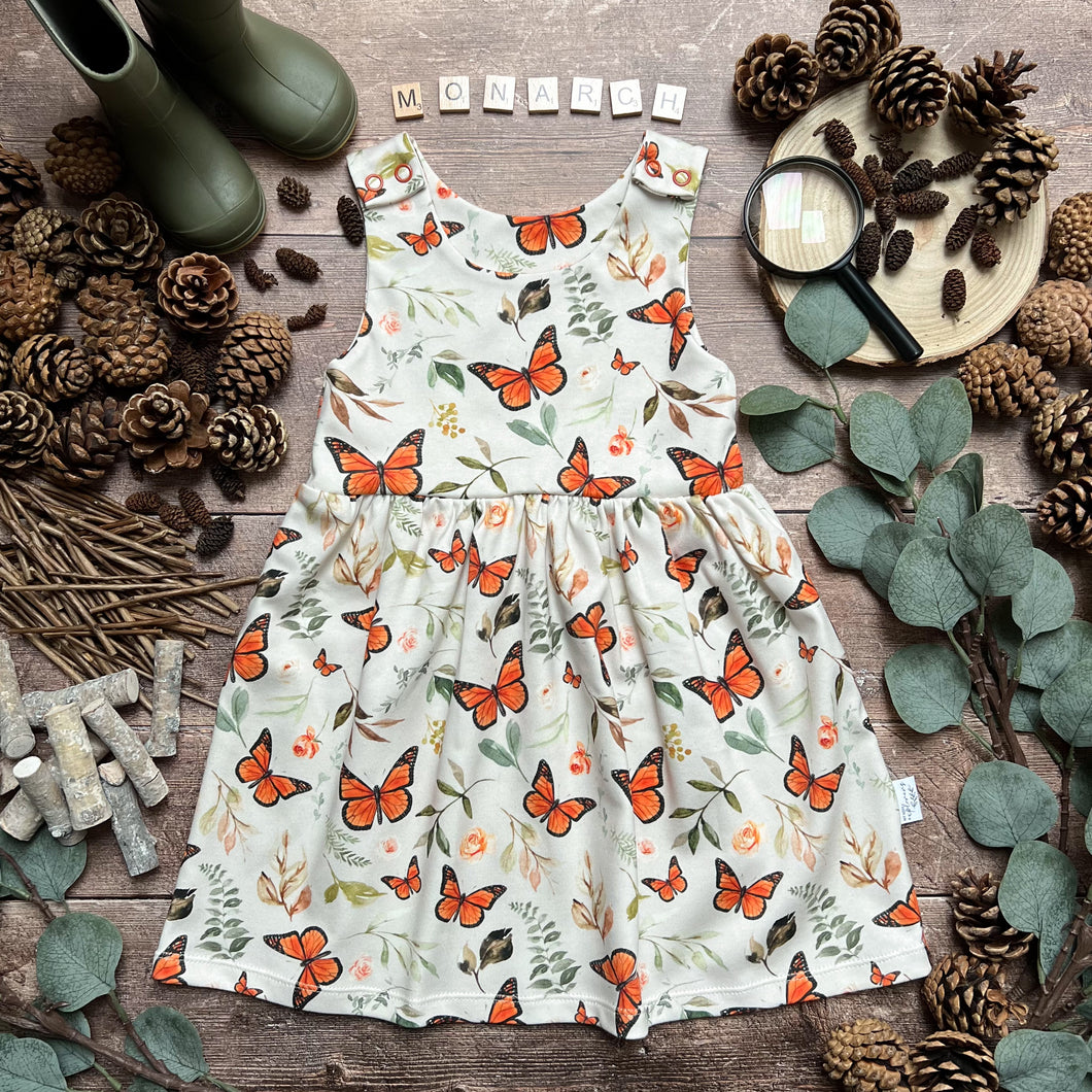 Monarch Butterflies Pinafore Dress 18-24m
