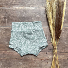 Load image into Gallery viewer, Perfectly Imperfect Sage Boho Leaves Yoga Bloomers 12-18m
