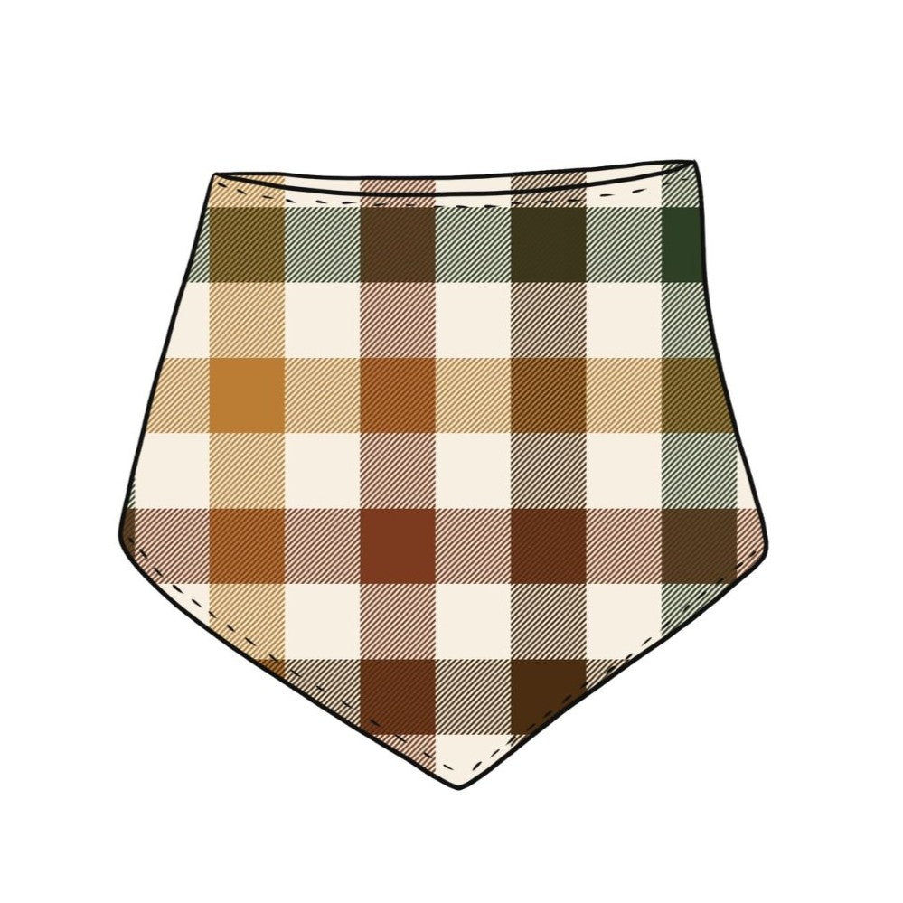 Autumn Plaid Baby & Toddler Dribble Bib