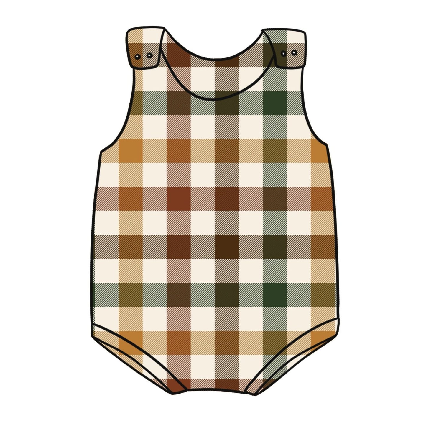 Autumn Plaid Child & Baby Bloomer Romper