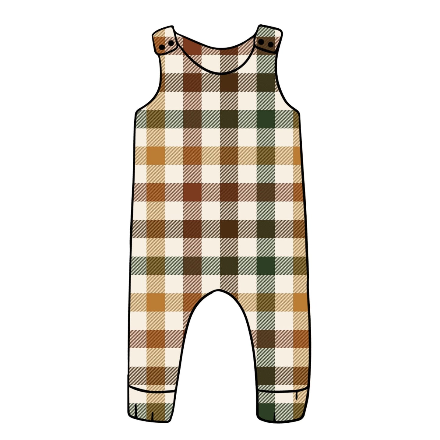 Autumn Plaid Child & Baby Full Length Romper