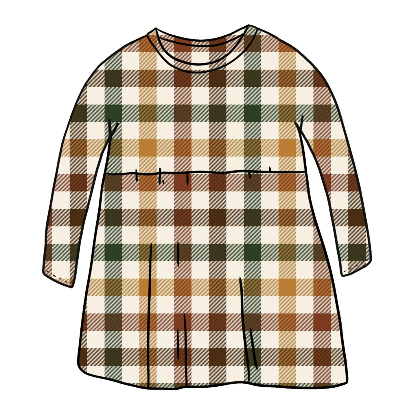 Autumn Plaid Child & Baby Long Sleeve Dress