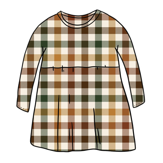 Autumn Plaid Child & Baby Long Sleeve Dress