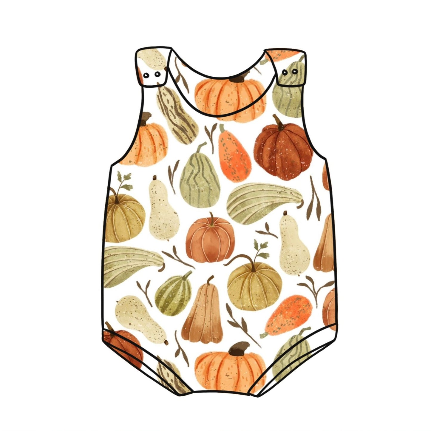 Autumn Squashes Child & Baby Bloomer Romper
