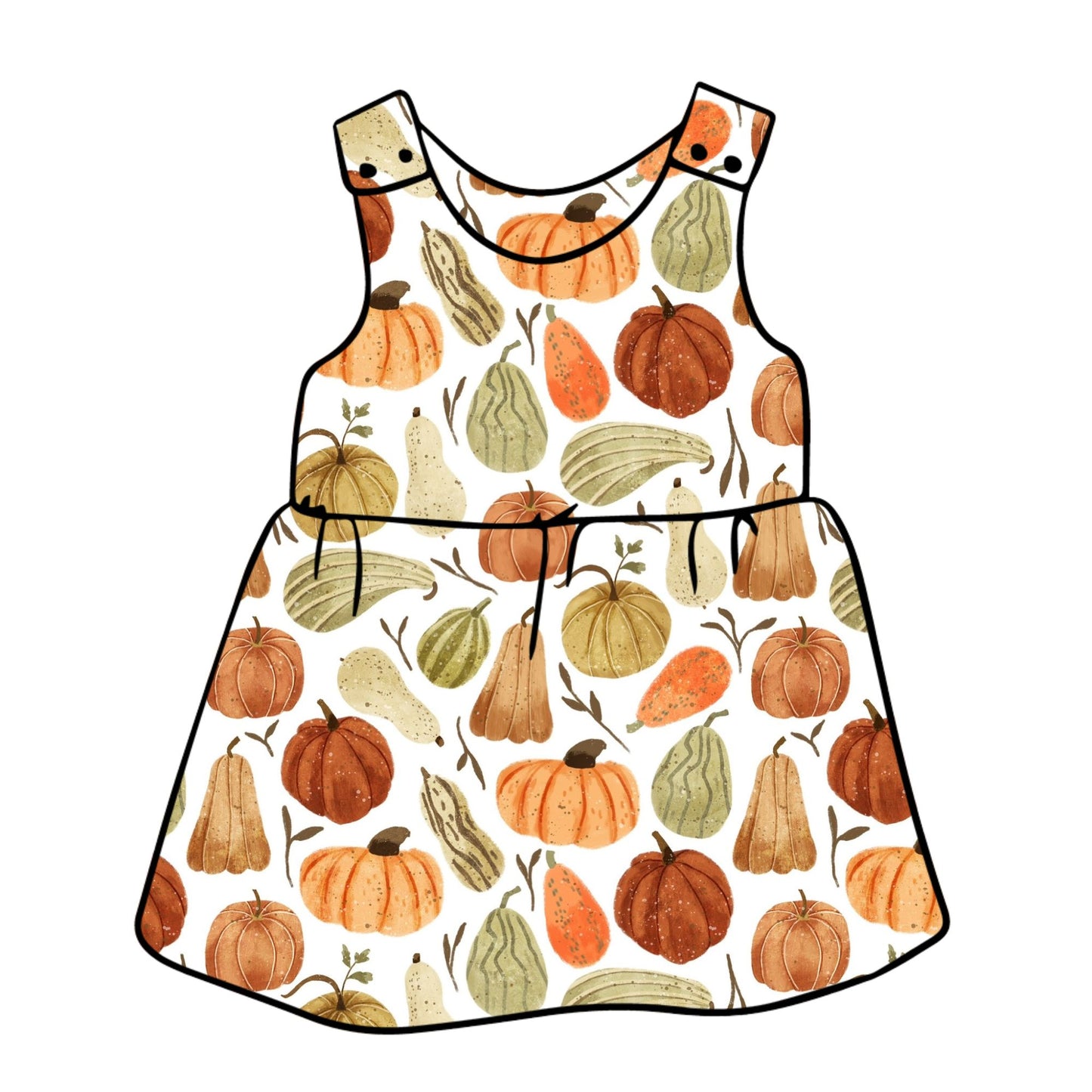 Autumn Squashes Child & Baby Pinafore Dress