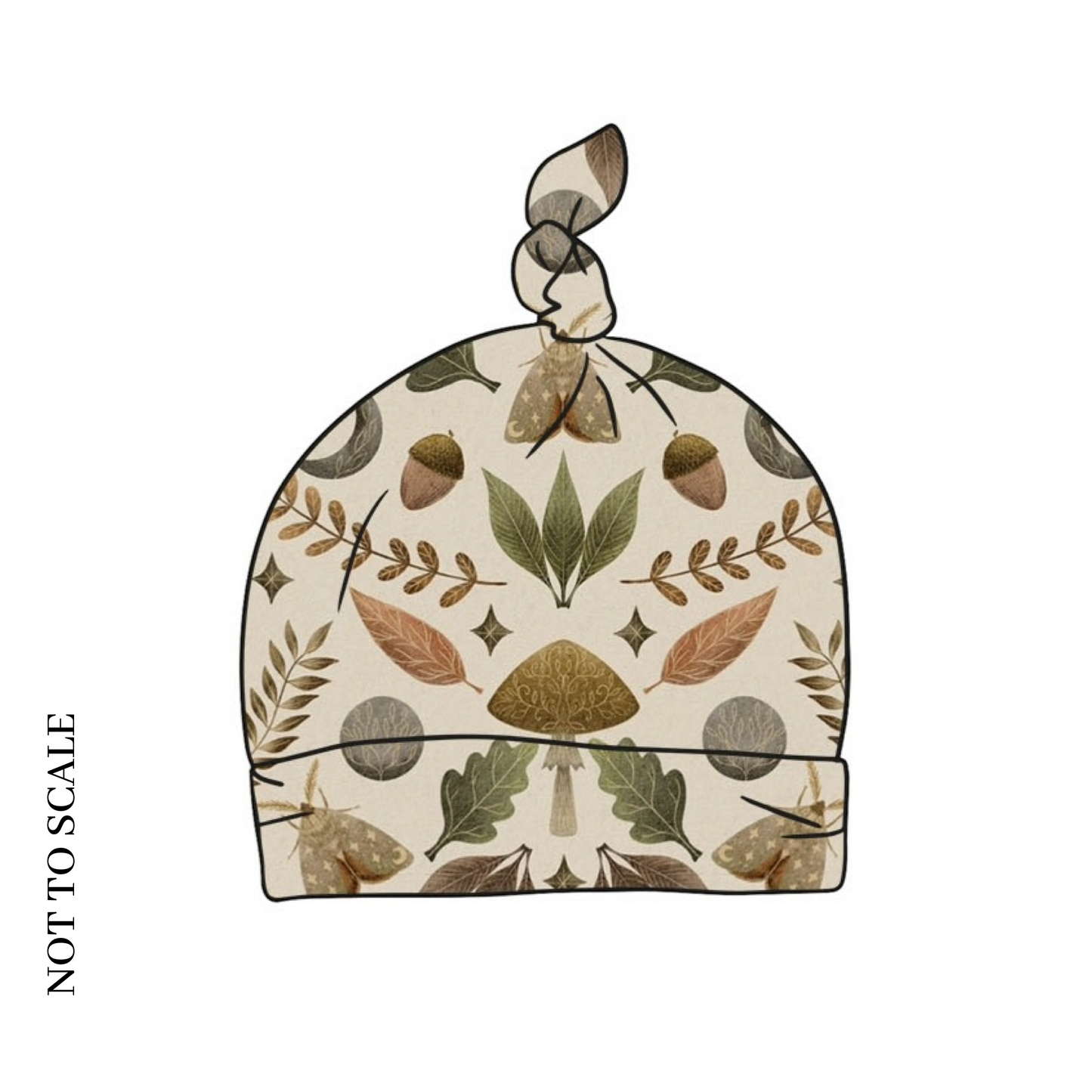Moth & Moon Knotted Hat