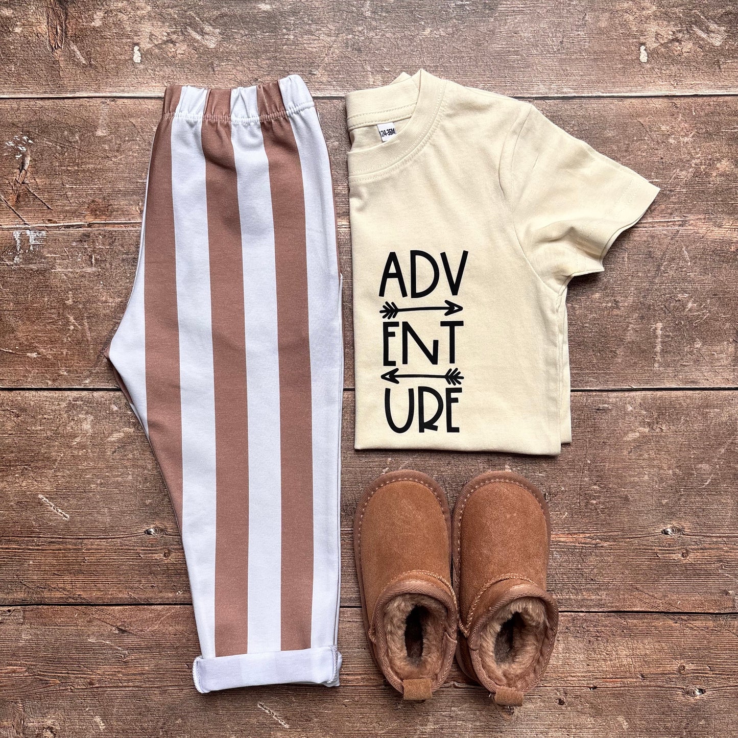 Taupe Stripes Toddler & Child Pocket Trousers