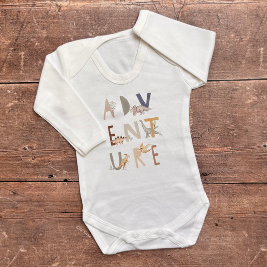Adventure long sleeve bodysuit 0-3m (large logo)