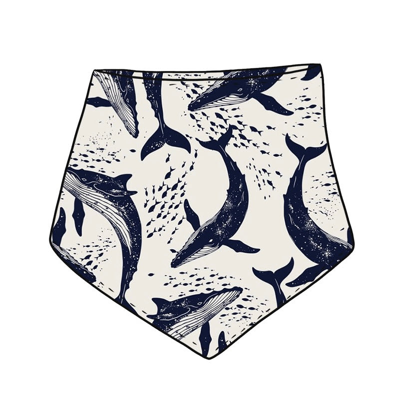 Whale Pod Dribble Bib