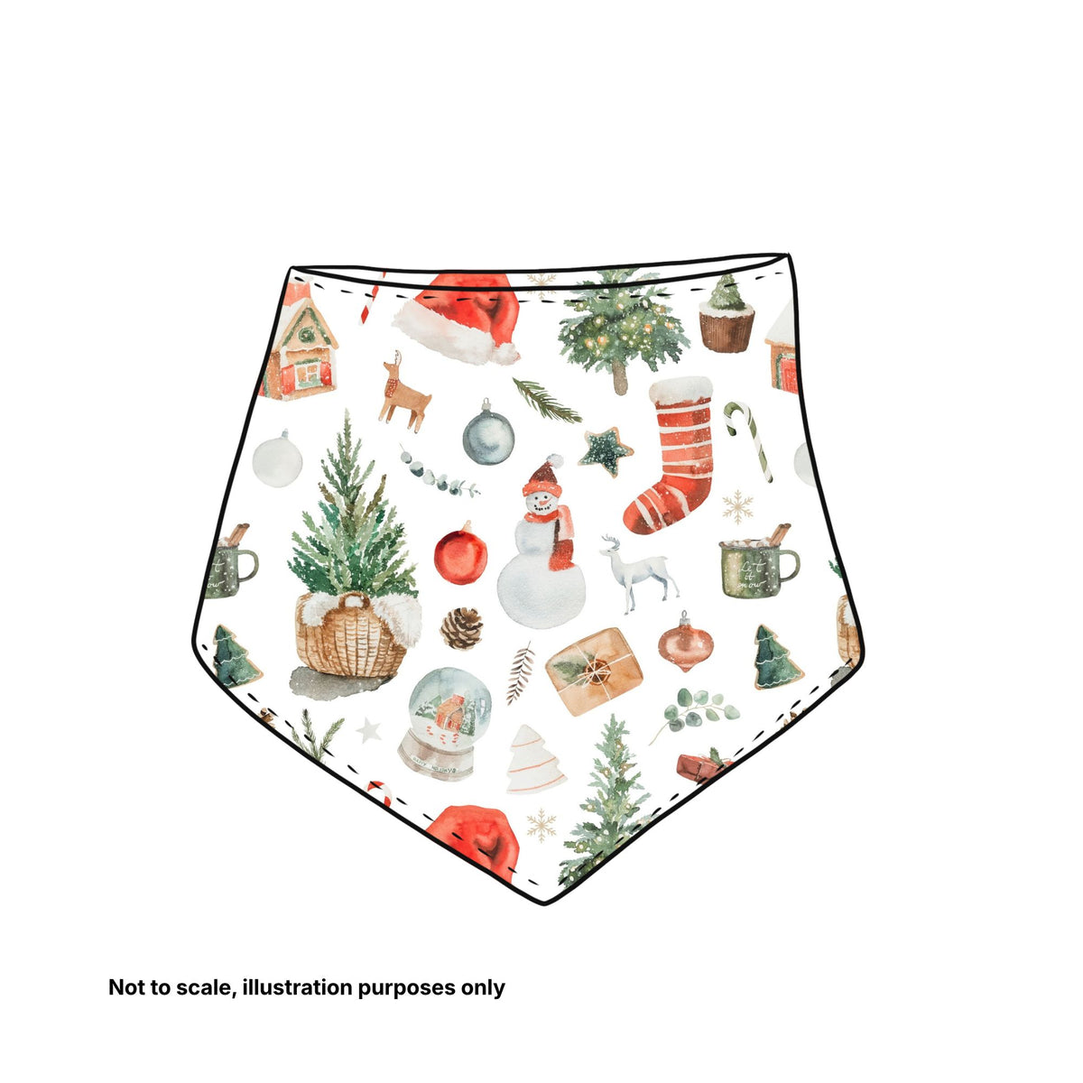 Dribble Bib - Pick your print (Christmas designs)