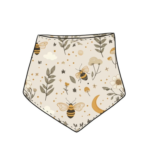 Bees & Moon Baby & Toddler Dribble Bib