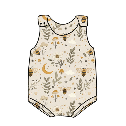 Bees & Moon Child & Baby Bloomer Romper
