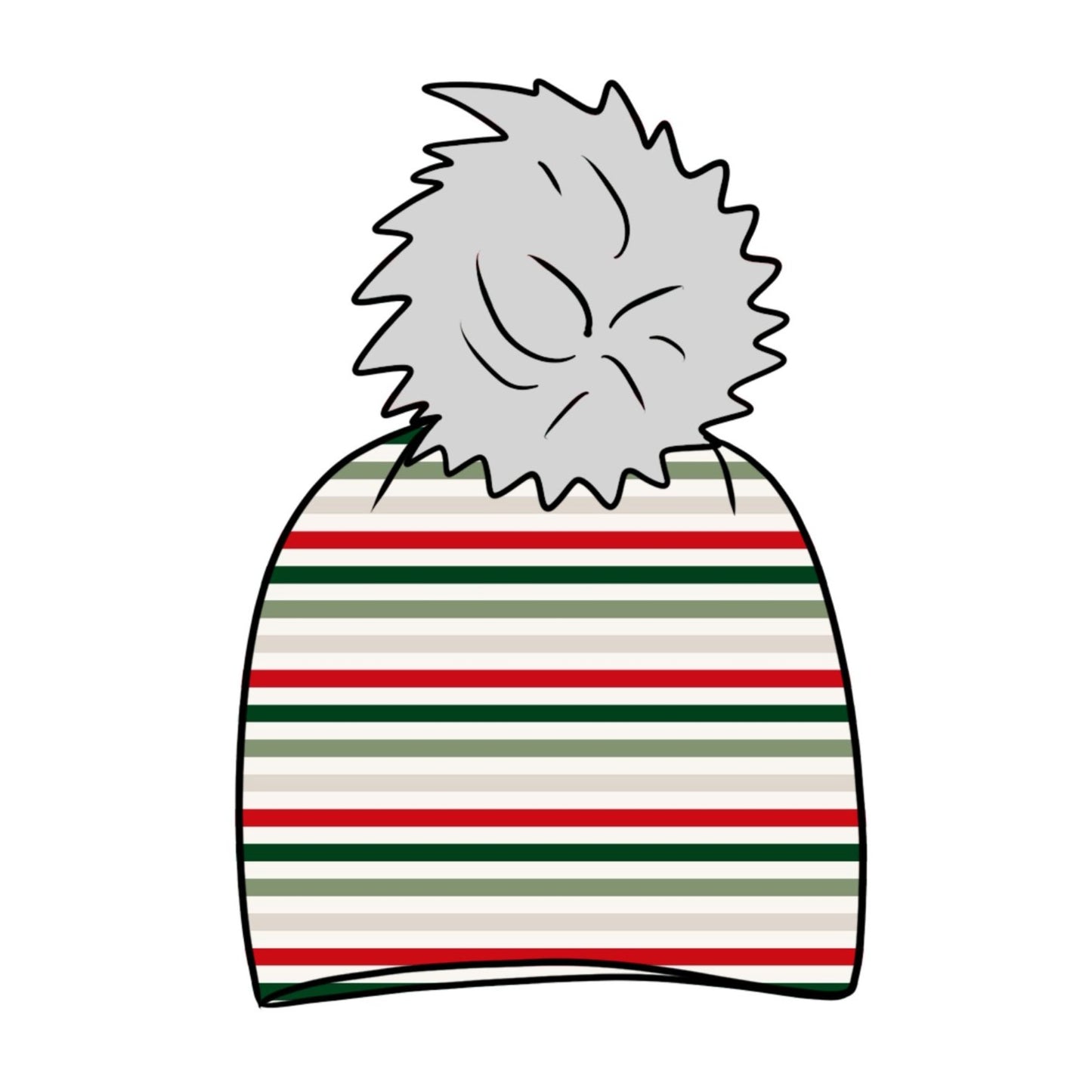 Christmas Stripes Child & Baby Bobble Hat