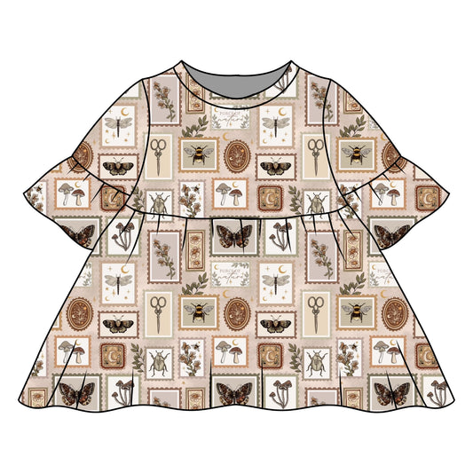 Botany Stamps Child & Baby Frill Sleeve Dress